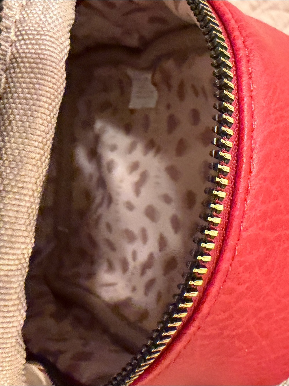 Kedzie Red Pebble Leather Women's Backpack - Picture 8 of 8